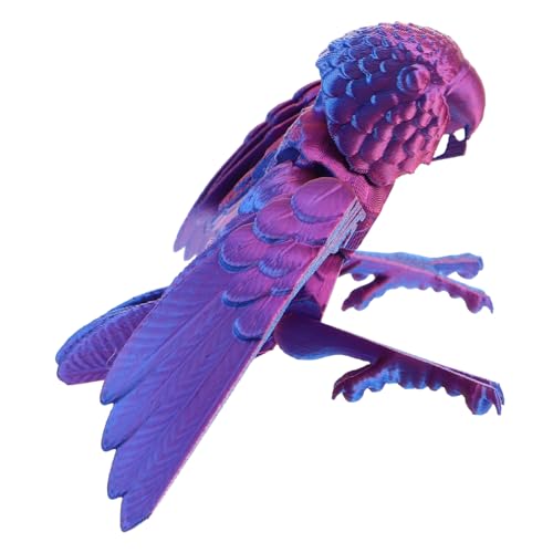 ifundom Flexible Papageienstatue 3D-gedrucktes Tierspielzeug Realistisch Für Schreibtischdekoration Büroschreibtisch Tierspielzeug von ifundom