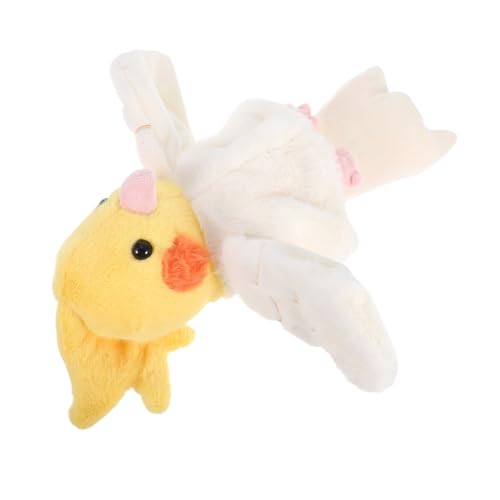 ifundom Papageienpuppe Papageien Handpuppe Stofftier Papagei kreatives Puppenspiel Zubehör Papagei Stofftier Vogel Handpuppe tierische Handpuppe Plüsch Yellow von ifundom