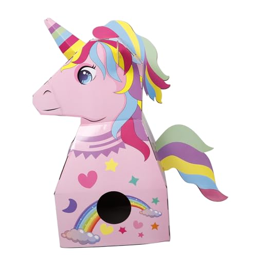 ifundom Pappkostüm Box für DIY Einhorn Kreative Bastelaktivität Leicht und Robust Fördert Hand Augen Koordination für Rollenspiele und Outdoor Spiele ifundom Pappkostüm Box für DIY Einhorn Kreative Bastelaktivität Leicht und Robust Fördert Hand Augen Koordination für Rollenspiele und Outdoor Spiele von ifundom
