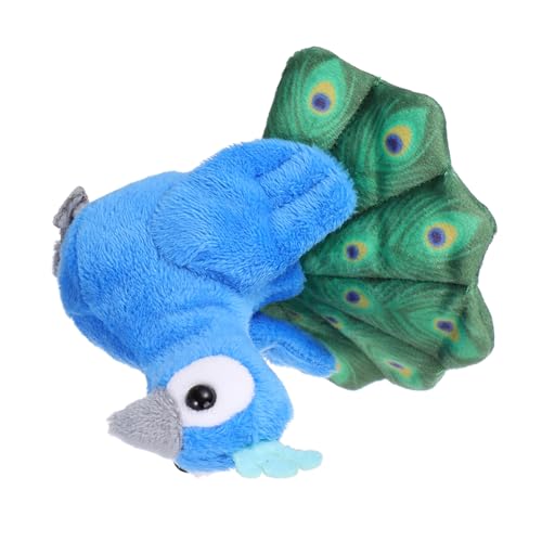 ifundom Pfauen -Storytelling -Requisite Plüsch Puppen für Weiche Puppen pädagogisches tierische Fingerpuppe Tier-Fingerpuppenspielzeug PP Baumwolle Blue von ifundom