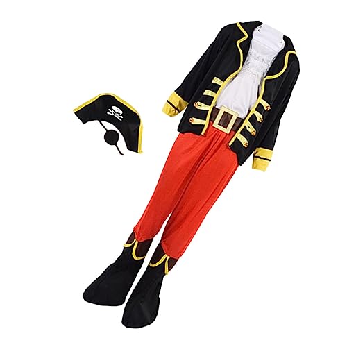 ifundom Halloween Piraten Zubehör Set Unisex Kind Piratenkostüm Hut Requisiten Und Größe XL Party Wear von ifundom