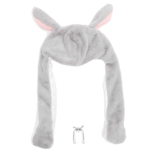 ifundom Plüsch Hamster Mütze Mit Beweglichen Ohren Lustige Cartoon-haube Für Partys Cosplay Und Winterveranstaltungen Schützt Kopf Und von ifundom