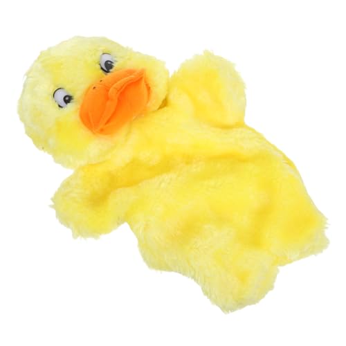 ifundom Plüsch Handpuppe Gelbe Ente Flauschig Kuschelig Handspielpuppe für Interaktives Rollenspiel für Geschichten Erzählen und Eltern Junge Mädchen Kommunikation von ifundom