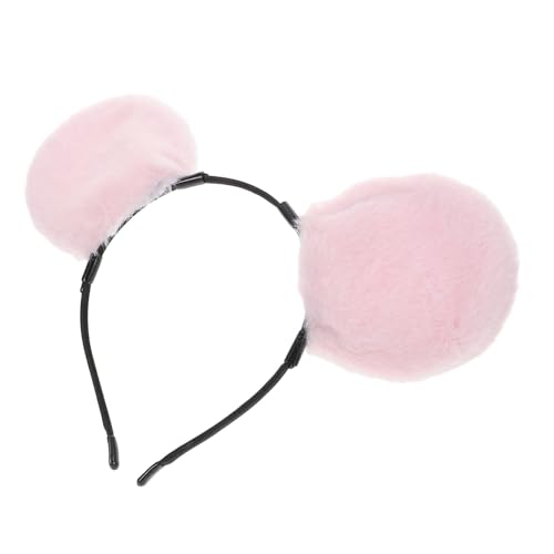 ifundom Plüsch Mausohren Stirnband für Halloween Kuscheliges Tierkostüm Haarreif Damen Mädchen Weiches Bequemes Cosplay Accessoire für Party und Alltag von ifundom