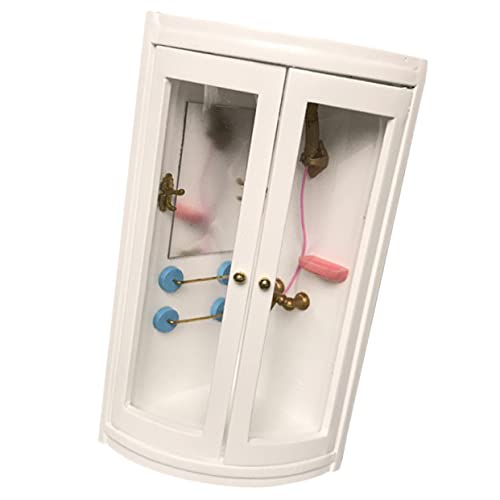 ifundom Puppenhaus Badezimmer Spielplatz Bausatz Häuser Für Miniatur Kleine Auto Dekoration Puppenhaus Möbel Wohnaccessoires Mini Ornament Mini Badezimmer Weiß von ifundom
