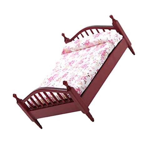 ifundom Entzückendes Mini-doppelbett-Ornament Mini-heimdekoration Im Maßstab 112 Für Kinder von ifundom