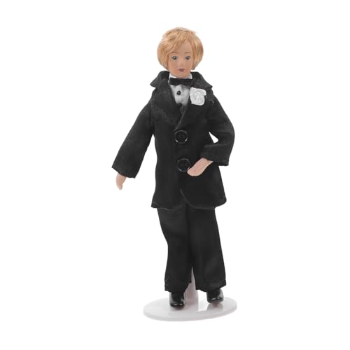 ifundom Puppenhaus Mini Charakter Verzierungen Mini Menschen Modell Miniatur Menschen Modell Puppenhaus Porzellan Bräutigam Imitierte Menschen Figuren Figuren Modell von ifundom