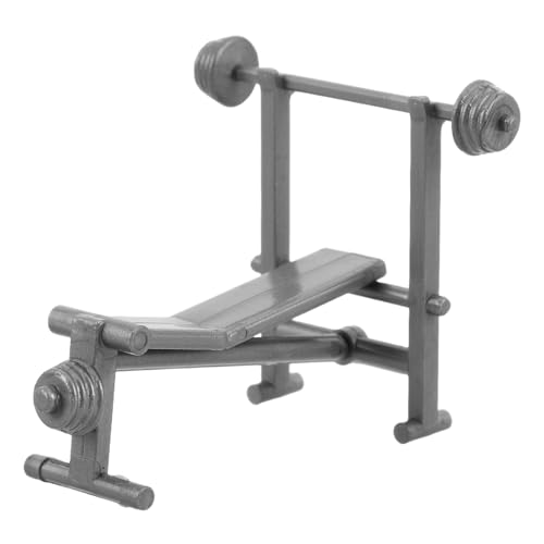 ifundom Puppenhaus Mini Hantelbank Hanteln DIY Puppenhaus Fitnessgeräte Miniatur Trainingsgeräte Puppenhaus Fitness Trainingszubehör Für Kleine Puppen von ifundom