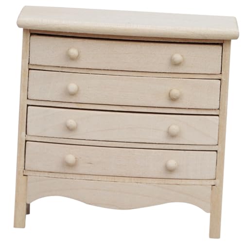 ifundom Elegantes Miniatur-schrankset – Perfekt Als Puppenhaus-Dekoration Puppenhaus Winzige Hausmöbel Realistischer Mini-Schrank Aus Holz Perfekt Für Schlafzimmer Wohnzimmer Oder Küche von ifundom