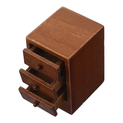 ifundom Puppenhaus Nachttisch Miniatur Schlafzimmer Kommode aus Massivem Gummibaum Holz in Warmem Kastanienbraun für Puppenhausmöbel mit DREI ifundom Puppenhaus Nachttisch Miniatur Schlafzimmer Kommode aus Massivem Gummibaum Holz in Warmem Kastanienbraun für Puppenhausmöbel mit DREI von ifundom