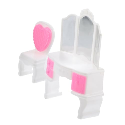 ifundom Miniatur Mädchen Schminktisch Stuhl Set Spielzeug Für Puppenhaus Rollenspiel Für Kreative Fördert Hand-Augen-koordination Für Rollenspiele Und Indoor-aktivitäten ifundom Miniatur Mädchen Schminktisch Stuhl Set Spielzeug Für Puppenhaus Rollenspiel Für Kreative Fördert Hand-Augen-koordination Für Rollenspiele Und Indoor-aktivitäten von ifundom