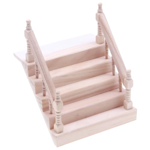 ifundom Puppenhaus-Treppe Aus Holz Miniatur-Leiter DIY Unlackiertes Holztreppenmodell Winzige Treppe Mit Zwei Handläufen Puppenhaus-Möbelzubehör ifundom Puppenhaus-Treppe Aus Holz Miniatur-Leiter DIY Unlackiertes Holztreppenmodell Winzige Treppe Mit Zwei Handläufen Puppenhaus-Möbelzubehör von ifundom
