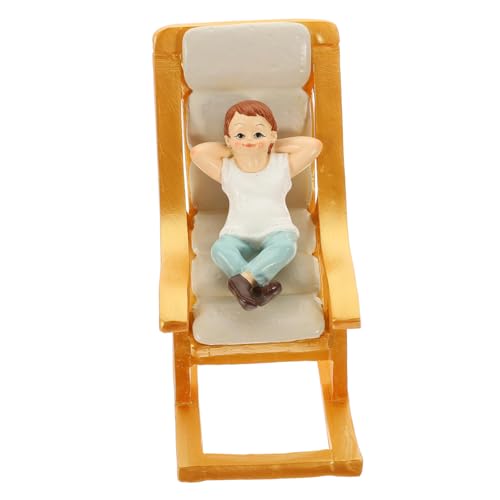 ifundom Puppenhaus-minipuppe, Liegender Schaukelstuhl, Modell, Puppenhaus-möbelmodell ifundom Puppenhaus-minipuppe, Liegender Schaukelstuhl, Modell, Puppenhaus-möbelmodell von ifundom