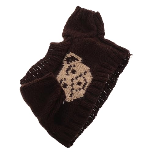 ifundom Puppenkleidung Bärenpullover aus Baumwolle Süßer Brauner Kuschelpullover für Plüschtiere Weiche Kuschelkleidung mit Bärenmotiv Vielseitig Wechselbare Outfits für Stofftiere von ifundom