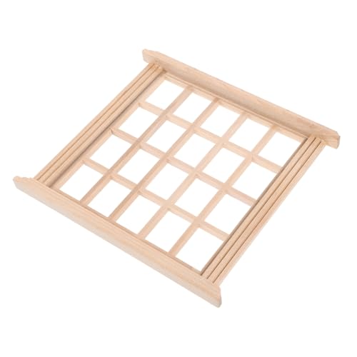ifundom Puppenmöbel Fensterrahmenmodell DIY Miniatur Puppenhausbauzubehör Häuser Miniatur-Fensterrahmen puppenstubenmöbel Dollhouse Furniture Mini-Hausverzierung Mini-Fenstermodell Holz von ifundom