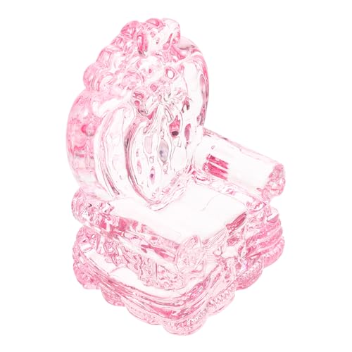 ifundom Puppensofa- Spielhaus für drinnen Interaction Spiel interaktives Spiel Miniature House kinderhichstuhl entzückender Kleiner Sessel Mini-Raumsofa Acryl Rosa von ifundom