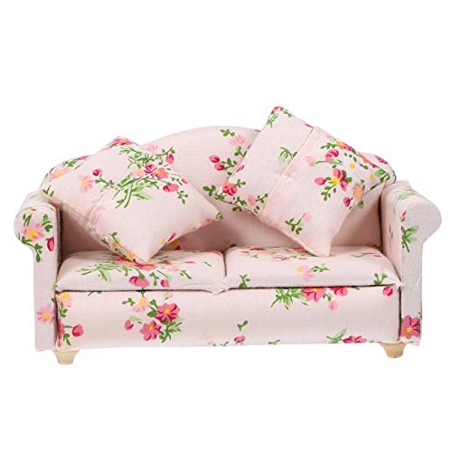 ifundom Puppenstubensofa für kinderspielzeug kindertag weihnsgeschenke Puppenhausmöbel Möbelmodell Mini-Sofa-Modell Miniaturmöbel Dorf Hu Tongmu von ifundom