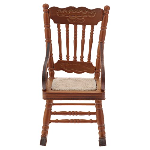 ifundom Puppenstubenstuhl kinderstuhl Chair kinderspielzeuge schaukel Sessel Modellbau-Zubehör Miniatur-Schaukelstuhl Puppenstuhl Zubehör für Puppenhäuser Puppenstubenmöbel Holz Brown ifundom Puppenstubenstuhl kinderstuhl Chair kinderspielzeuge schaukel Sessel Modellbau-Zubehör Miniatur-Schaukelstuhl Puppenstuhl Zubehör für Puppenhäuser Puppenstubenmöbel Holz Brown von ifundom