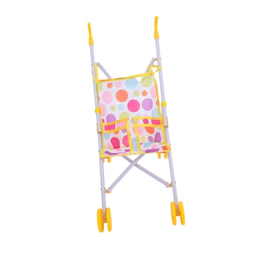 ifundom Puppenwagen Kleinkinder Miniatur Mini-babypuppe Mädchen Vorgeben Buggy Kinderwagen Kinderwagen Für Puppen Dolly Kinderwagenspielzeug Abs Colorful von ifundom