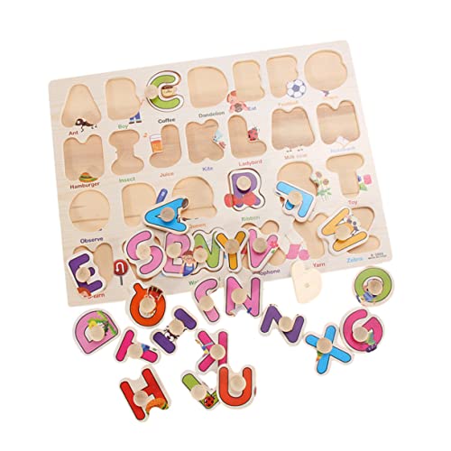 ifundom Puzzle-Brett Spielzeug Puzzlebrett Für Babys Puzzlebrett Aus Holz Kind Brett Greifen Bambus Buchstabe von ifundom