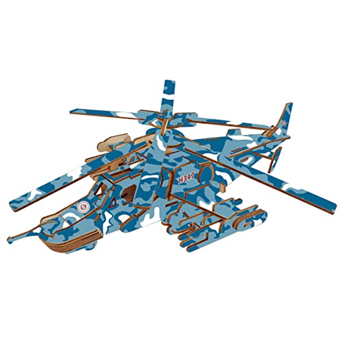 ifundom Lernspielzeug aus Holz Holz-Puzzle-Spielzeug Kampfflugzeug Spielzeug Kinder bastelset basteln für Kinder Spielzeuge Holzpuzzle 3D-Puzzle Erwachsener Modell von ifundom