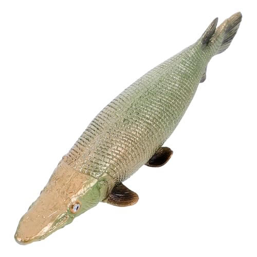 ifundom Atractosteus-spatelfisch-simulationsfigur Tropische Fischkunstfigur Realistische Plastikfischmodell-Ornamente Lebensechte Meerestier-spielzeugfigur Kleine Kunsttierdekorationsfigur von ifundom
