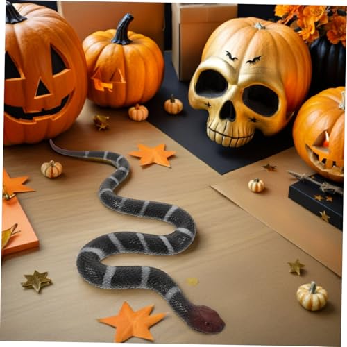 ifundom Realistische Flexible Tpr Schlangenspielzeug Großes Weiches Silikontier Modell für Halloween Deko Streiche Gartendeko und Lustige Outdoor Abenteuer Kindersicher und Langlebig von ifundom