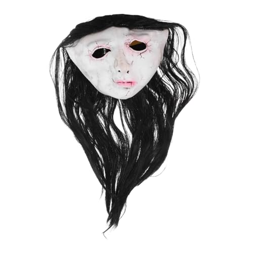 ifundom Realistische Horror Frauen Vollgesicht Geisterkopf Halloween Masquerade Kostüm Zubehör für Gruselige Party Haunted House Escape von ifundom