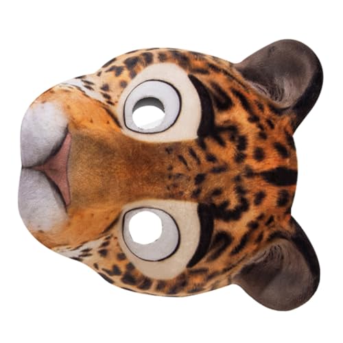 ifundom Realistische Leopard Halbmaske für Halloween Karneval und Kostümpartys Eva Cosplay Requisiten mit Elastischem Band für Frauen und Männer von ifundom