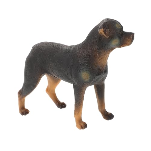 ifundom Realistische Rottweiler Hundefigur aus Kunststoff Kleine Simulation Stabiles Design Pädagogisches von Beobachtung und Kognition als Dekoration und Geschenk von ifundom