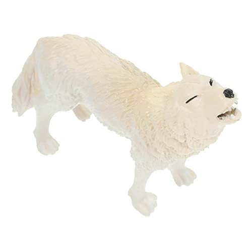ifundom Realistische Wolf Figur Simulation Waldtier Modell Lernspielzeug Dekorative Wildtier Statue Natürliche Heimdekoration von ifundom
