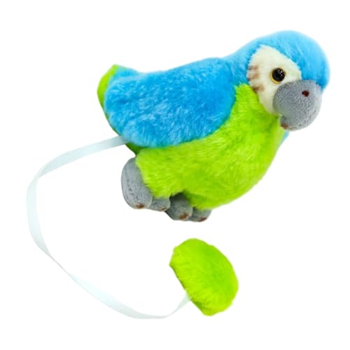 ifundom Realistischer Piratenpapagei Plüschspielzeug Blauer Schultervogel als Kostüm Cosplay-Accessoire Sicherer Sitz und Leichter Piratenparty-deko für Halloween von ifundom