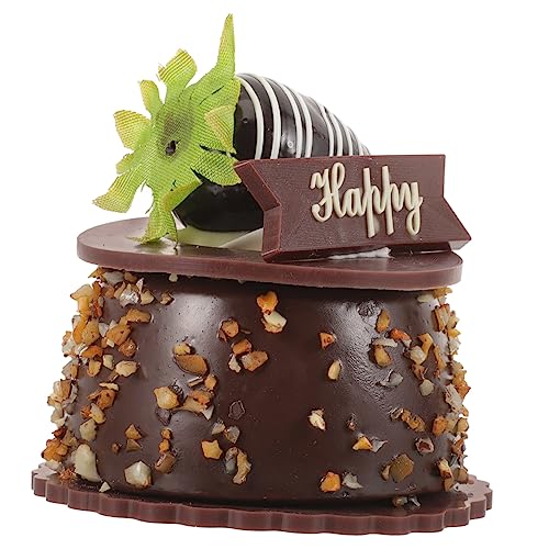 ifundom Realistisches Mini Schokoladen Kuchen Modell Künstliche Dessert Deko Fotorequisit Hochzeit Tischdekoration Kuchen Schmuck von ifundom