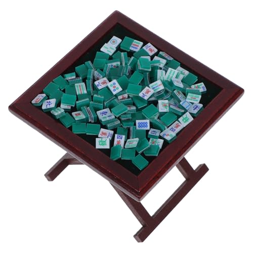 ifundom Realistisches Miniatur-Mahjong-tischset Puppenhausmöbel-zubehör Runder Beistelltisch Für Fotografie-Requisiten Holzspielzeug Für Jungen Und Mädchen ifundom Realistisches Miniatur-Mahjong-tischset Puppenhausmöbel-zubehör Runder Beistelltisch Für Fotografie-Requisiten Holzspielzeug Für Jungen Und Mädchen von ifundom