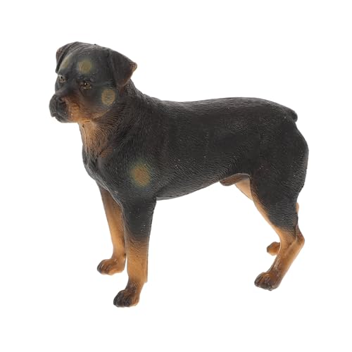 ifundom Realistisches Rottweiler Hundemodell aus Solidem Material Stabile Struktur Detailgetreue Simulation Kleine Tierfigur als Dekoration und Lernspielzeug für Sammler von ifundom