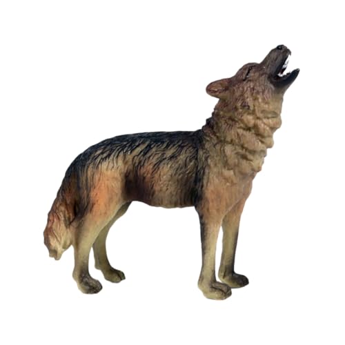 ifundom Realistisches Wolf Modell Tierfigur für Jungen Wildlife Deko Geruchsfrei Langlebig Kreative Gestaltung für Zuhause Auto Schrank von ifundom