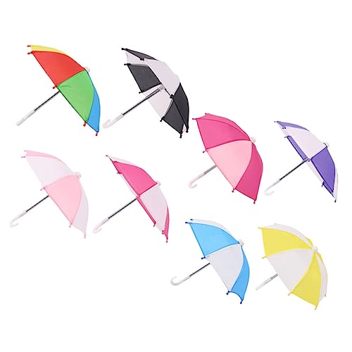 ifundom Miniatur-regenschirme 8 Bunte Puppen-Regenschirm-Modelle Stabil Und Zum Dekorieren Und Verschenken von ifundom