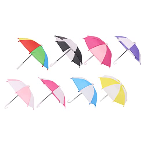 ifundom Regenschirme Für Puppen Wetterfeste Tischdekoration 8 Farben Für Kreative Modelle Und Puppenhäuser Desktop Umbrella Deko Für Sammler von ifundom
