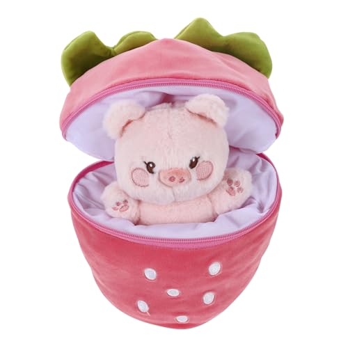 ifundom Reißverschluss Verwandelndes Stoffhasen Sofakissen Für Die Couch Cartoon Puppe Gefüllte Spielzeugpuppe Für Zuhause Cartoon Schweinepuppe Schreibtisch Dekoration Plüsch von ifundom