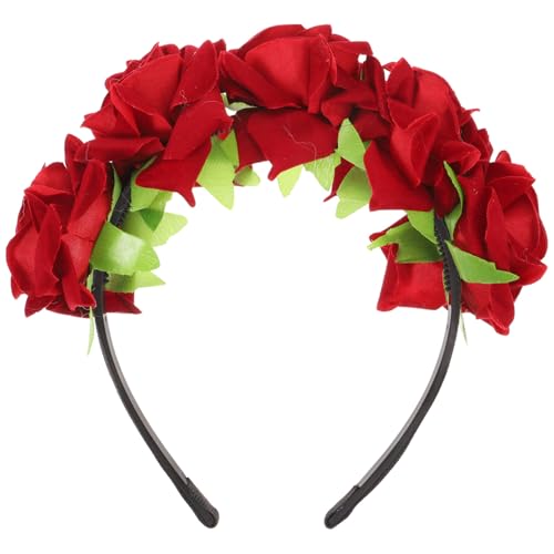 ifundom Rosenblumenkrone Stirnband Halloween Kopfschmuck Cosplay Kopfbedeckung Für Braut Hochzeit Fotografie Requisiten von ifundom