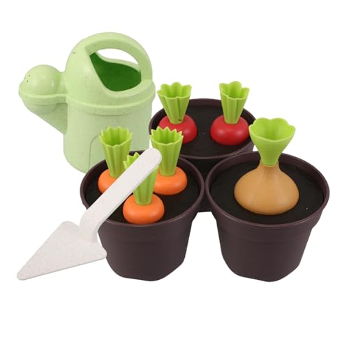 ifundom Sandspielzeug Set Strandspielzeug mit Gartenschaufel Wasserkanne und Karotten Pflanzset Robust und Leicht zu Reinigen Vielseitig für Indoor und Outdoor Sandkasten und von ifundom