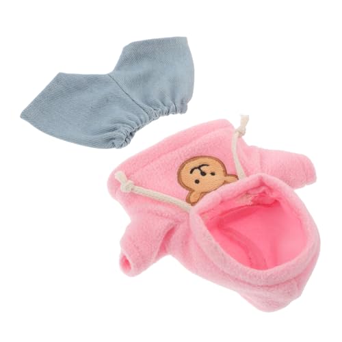 ifundom Satz Plüschtier Stofftierkleidung Puppenkleiderhosen für Puppenkleidung tragen Mini-Bär-Puppenkleidung Plüsch Tier Kleidung Plüschpuppen-Kapuzenpullover Bärenkleidung Hosen von ifundom