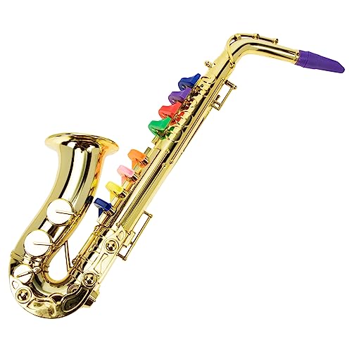 ifundom Saxspielzeug Kinder Saxophon Musikinstrument Spielzeug Kunststoff Saxophon Simuliertes Saxophon Tragbares Kindermusikspielzeug Simulation Saxophonspielzeug Kindermusikspielzeug von ifundom