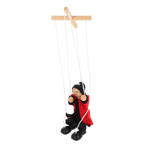 ifundom Schnur Marionette Puppen für Fingerpuppen Gruselige Puppe Clown-Puppe Handpuppe Zubehör für Puppenspiele Piratenkegelpuppe lustige Piratenschiffe hölzern Black von ifundom