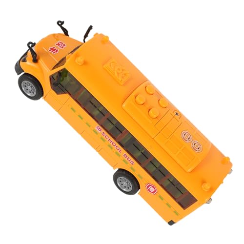 ifundom Schulbus-Modell Autobus Mini-schulbus Automodell Schulbusmodell Für Auto Schimmel Modellauto Kleine Spielsachen Kleiner Schulbus Abs Orange von ifundom