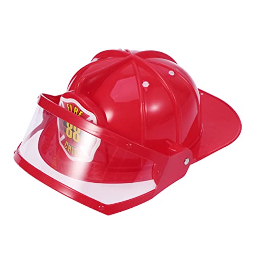 ifundom Verstellbarer Feuerwehrhut-spielzeug – Feuerwehrhelm Für Kinder – Sicheres Pvc-material Kinderkappe Spielzeug Für Kinder Pädagogisches Rollenspiel-spielzeug von ifundom