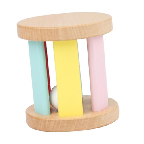 ifundom Sensorik Spielzeug Baby Spielzeug Spielzeugroller Musikinstrumente Play Toys Kinderspielzeug Montessori Rasselroller Rasselrolleninstrument Hölzerne Handrassel Holz von ifundom