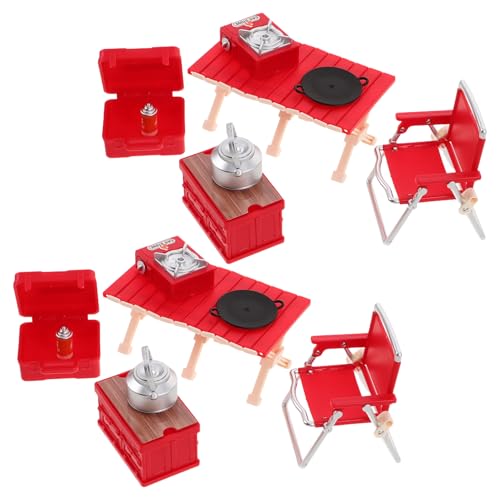 ifundom Set Mini Campingstuhl Und Tisch Spielset Für Tragbare Spielausrüstung Fürs Vortäuschen Eines Campings Mit Simuliertem Herd Outdoor Für Lehrreiches Rollenspiel von ifundom
