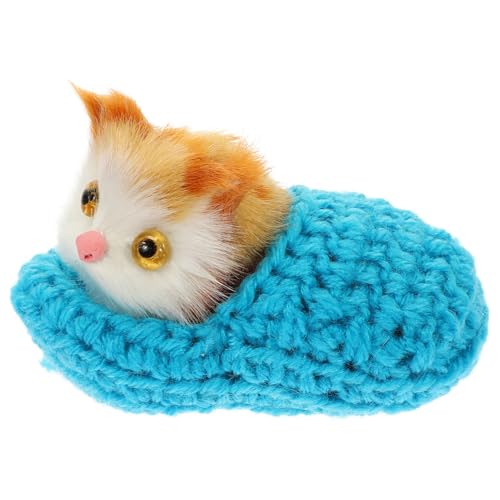 ifundom Simulation Katzenspielzeug Katzenpuppe Plüsch Lebensechte Katze Stofftier Kuscheltiere Mini Fälschung Schlafende Katze Dekorationen Ornament Kinderspielzeug von ifundom