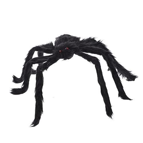 ifundom Simulation Spinnenspielzeug Outdoor- Halloween-Riesenspinne haarige Spinne Halloween Spinnen Halloween Spider Plüsch-Spinnen-Requisiten Simulationsspinne Wolle Black von ifundom